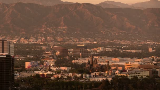 Los Angeles Universal Studio Sunset Night Holy Grail Time Lapse — Stockvideo