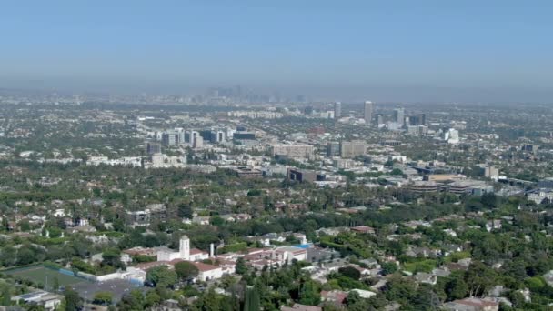 Los Angeles Van Beverly Hills Luchtfoto Baan Rechts — Stockvideo