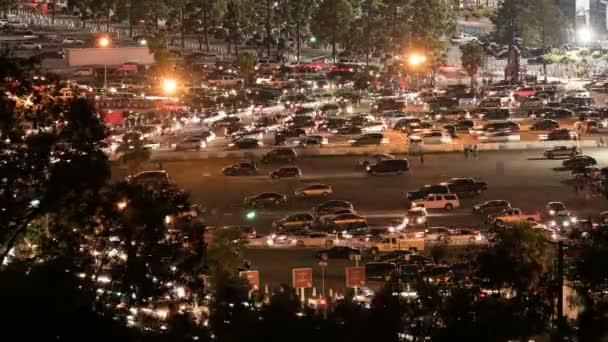Parking Samochodów Los Angeles Dodger Stadium Night Time Lapse — Wideo stockowe