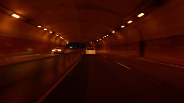 Los Angeles Freeway East Dusk Driving Template Pier Tunnel Califórnia — Vídeo de Stock