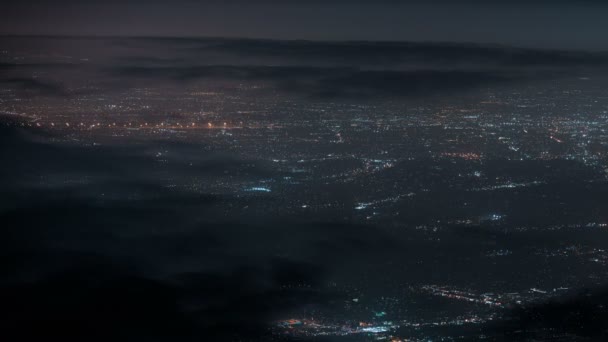 Los Angeles Aerial Time Lapse Nubes Oscuras Moviéndose Por Este — Vídeos de Stock