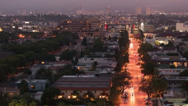 Los Angeles Svatý Grál Západ Slunce Noční Čas Výpadek Culver — Stock video