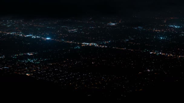 Los Angeles Luft Zeitraffer Dunkle Wolken Bedecken Glendale — Stockvideo