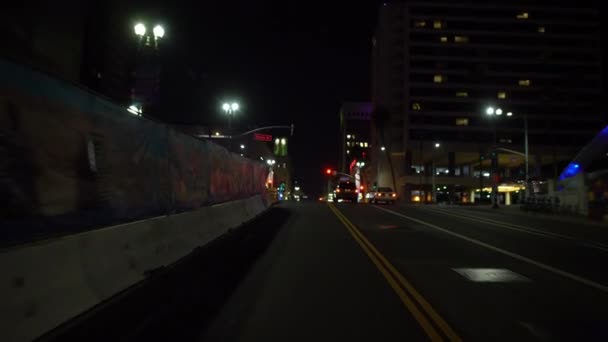 Long Beach Downtown Rainbow Harbor Convention Center Driving Plate Set — Wideo stockowe