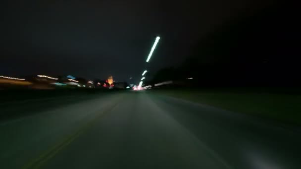 Драйв Hyperlapse Beverly Hills Road Drive Ночью Калифорния Сша — стоковое видео