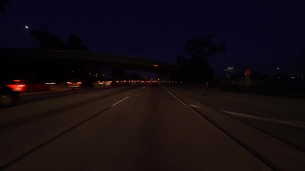 로스앤젤레스 Freeway East Dusk Driving Template Robertson Blvd California Usa — 비디오