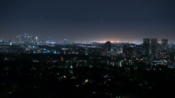 Los Angeles Und Century City Skyline Von Beverly Hills Zeitraffer — Stockvideo