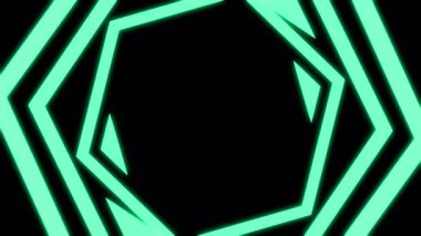 Altıgen Geometrik Desenler M Yeşil Canlandırma Döngüsü