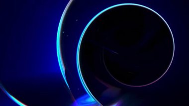 Pürüzsüz Dönen Parlak Çemberler ve Çizgiler Parlak Canlandırma Özeti