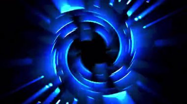 Girdap Işığı Mavi Parçacıkları Işınlıyor Yüksek Enerji Animasyon Arkaplanı