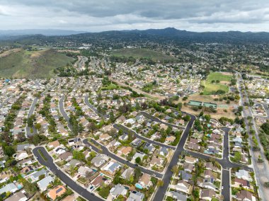 Bin Meşe Havadan Residential Area Geniş Kaliforniya ABD