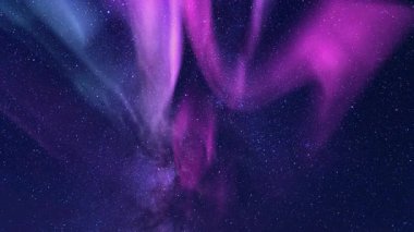 Aurora Animasyon Dansı Gerçek Samanyolu Galaksisi Döngüsü Altında