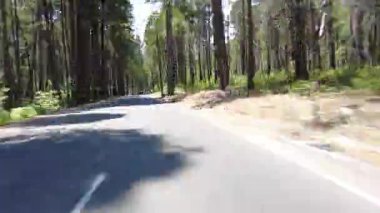 Yosemite Tioga Yolu 01 Vadisi 'nden Cascade Falls Sierra Nevada Dağı' na Hiperlapse Sürüşü