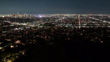Los Angeles Panorama Gecesi Skyline Zaman Dönemi Kaliforniya ABD