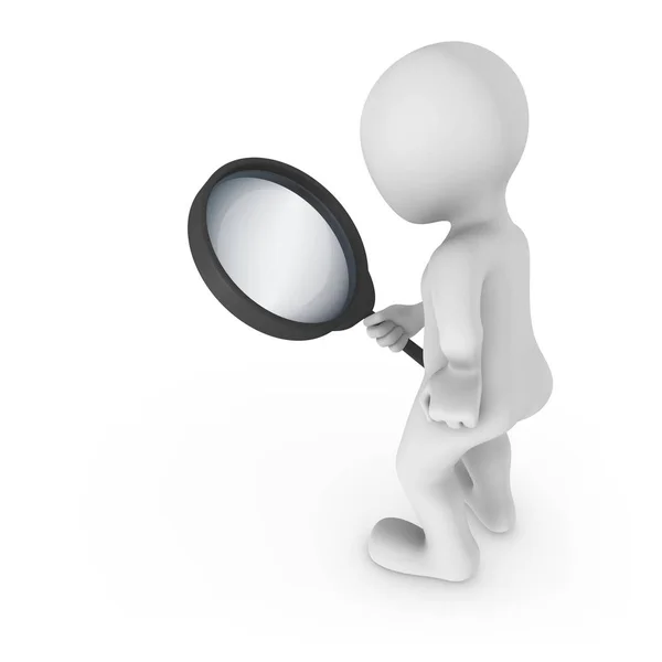 Search Magnifying Glass Rendered Illustration — Stock Photo, Image