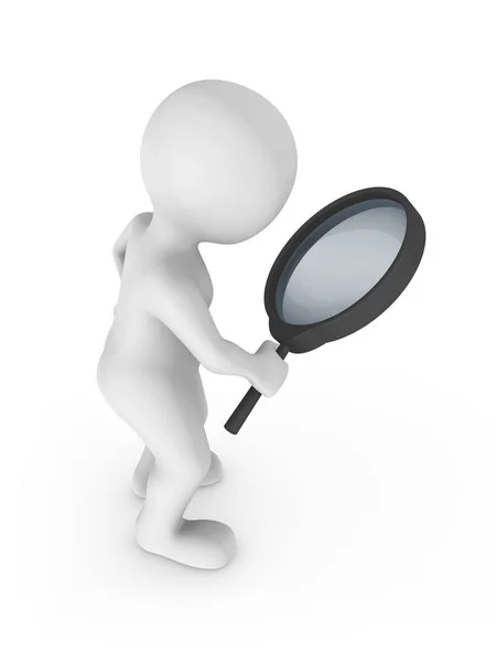 Search Magnifying Glass Rendered Illustration — Stock Photo, Image