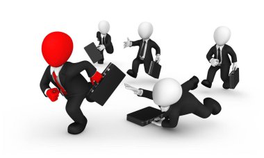 Kırmızı liderin peşinde. Rekabet kavramı.