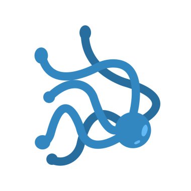 posta vektör çizim. Bakteri ve mikro-organizma çizgi film tarzı.