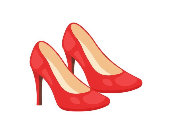Mujer zapatos vector iconos aislados sobre fondo blanco. Diseño de calzado de moda . — Vector de stock