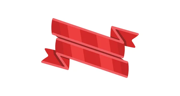 Rood lint pictogram geïsoleerd op witte achtergrond. — Stockvector