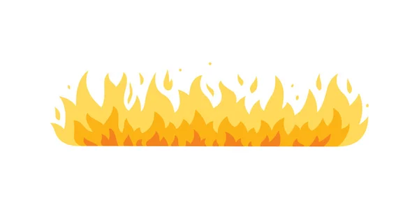 Fuego llama vector icono en estilo de dibujos animados . — Archivo Imágenes Vectoriales