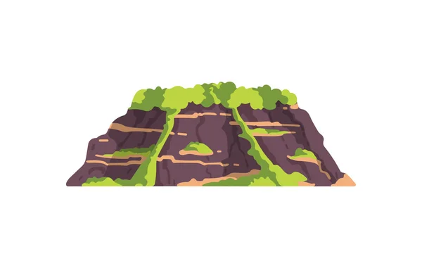 Montañas paisaje aislado vector ilustración en estilo de dibujos animados. Naturaleza silueta de montaña . — Archivo Imágenes Vectoriales