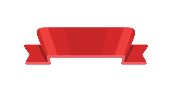 Rood lint pictogram geïsoleerd op witte achtergrond. — Stockvector