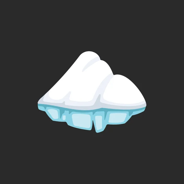 Illustration vectorielle de glaçons en style dessin animé. Cadre de neige et de glace . — Image vectorielle