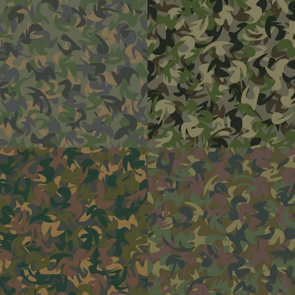 Бесшовный камуфляж, зеленая текстура для армии или охоты — стоковый вектор