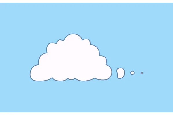 Felhő beszéd buborék. Felhők szövegdoboz kommunikáció, megjegyzés és üzenet sablon. — Stock Vector