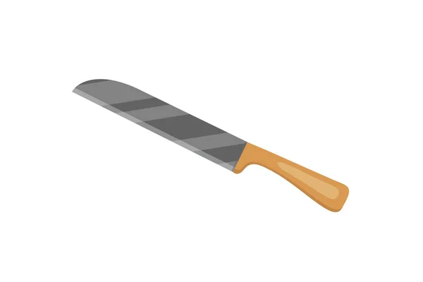 Cuchillo vectorial para carnicería. Cuchillo de cocina Utensil para cocinar . — Vector de stock