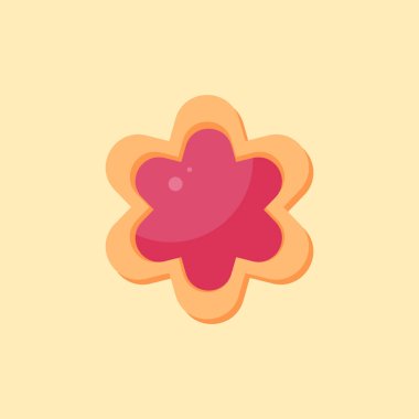 Lezzetli kurabiye karikatürü vektör çizimi tatlı yemek.