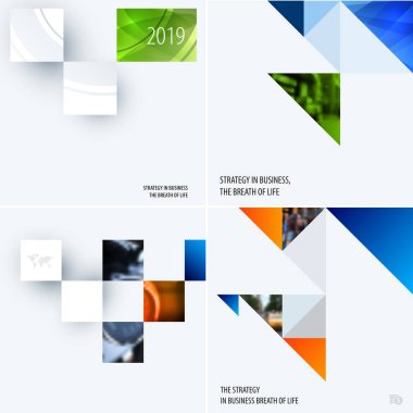 Finans marka iş için Dikdörtgen şekiller ile modern arka plan için renkli vektör elementlerin soyut tasarım.