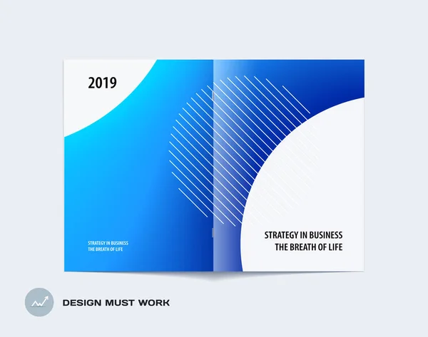 Absztrakt kétoldalas brosúra design folyadék stílus-a színes folyadékkal. Üzleti vektor bemutató oldalról. — Stock Vector