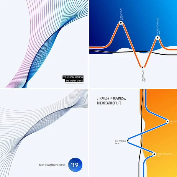 Diseño abstracto de elementos vectoriales coloridos para un fondo moderno con ondas suaves para la creación de marcas comerciales en verano . — Archivo Imágenes Vectoriales