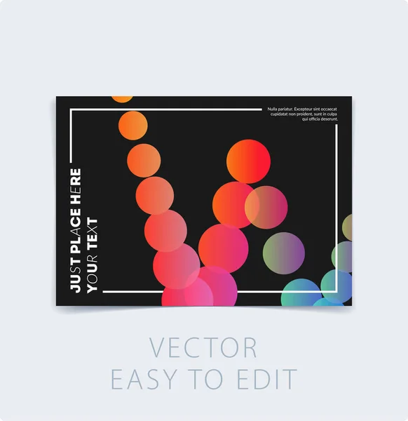 Brochure met abstract ontwerp cover, partij folder in A4 met kleurrijke geometrische vormen voor club, feest, verjaardag Rechtenvrije Stockvectors