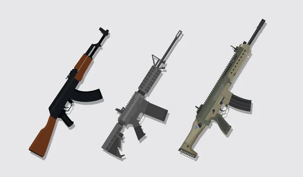Uma Comparação Entre Semana Rifle Principal Rússia Alemanha América Ilustração — Vetor de Stock