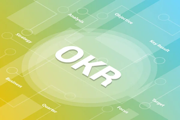 okr kelimeler iyometrik 3d kelime metin kavramı ile bazı ilgili metin ve nokta bağlı - vektör