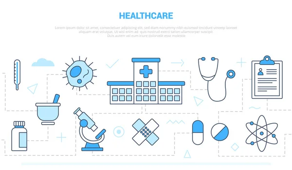 Concepto Salud Con Colección Conjuntos Iconos Como Hospital Campaña Registro — Archivo Imágenes Vectoriales