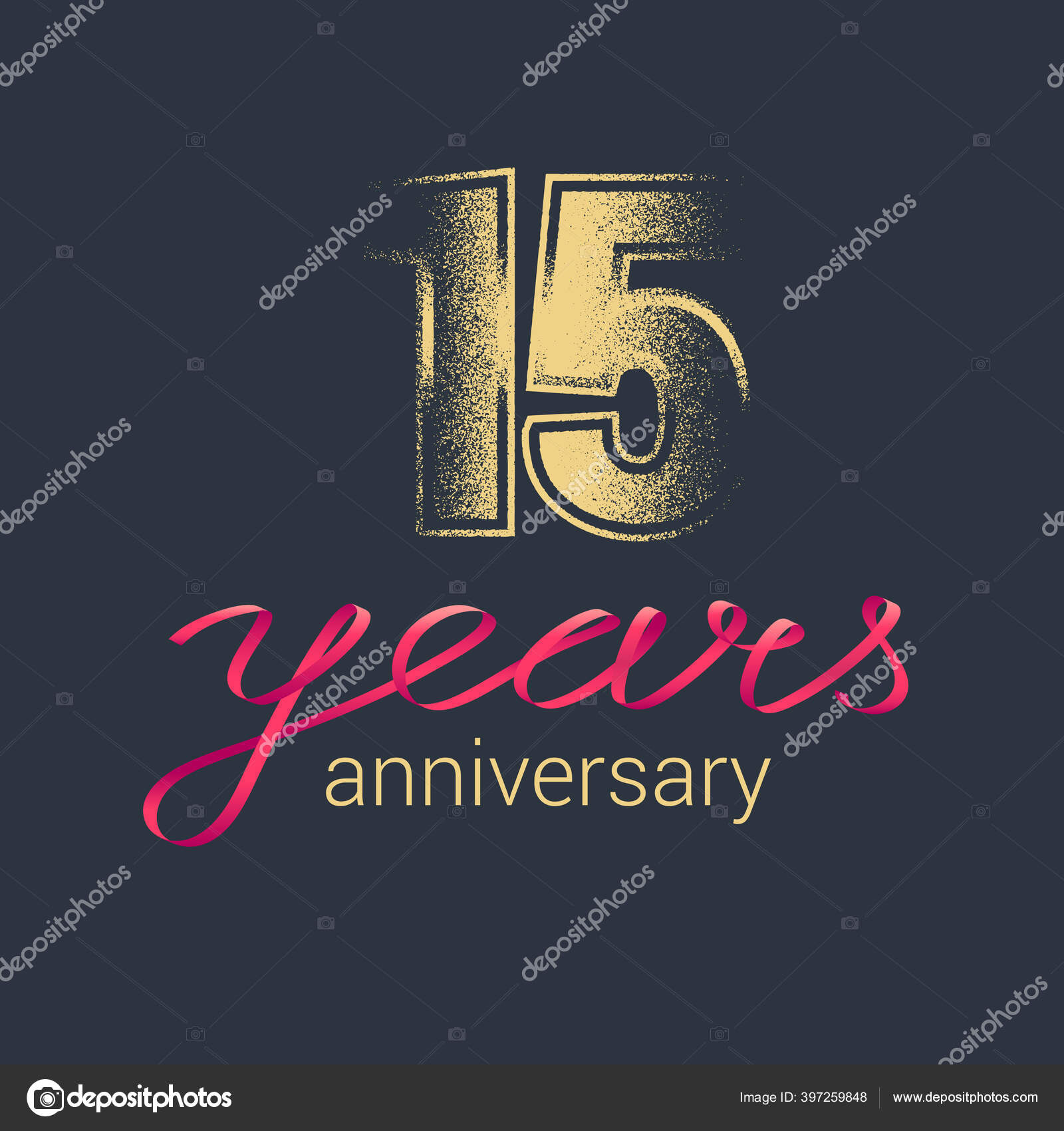 Icone Vectorielle Anniversaire Ans Logo Element Design Graphique Avec Timbre Image Vectorielle Par Darthvector C Illustration