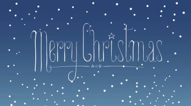 Mutlu Noel vektörü sezonluk tasarım elementleri. Kart, afiş ve fon için yatay illüstrasyon. Mutlu Noeller sevimli el yazması