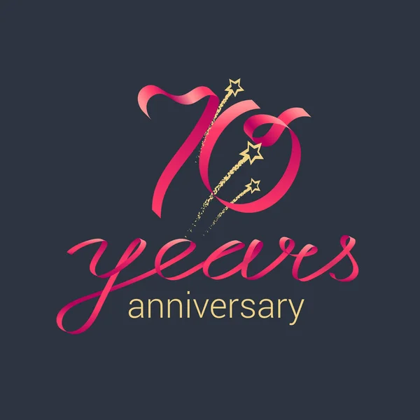 Ans Icône Vectorielle Anniversaire Logo Élément Design Graphique Avec Lettrage — Image vectorielle