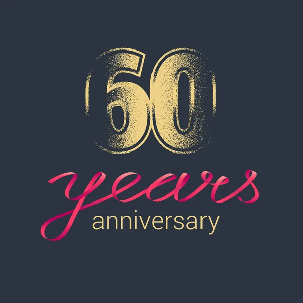 Ans Icône Vectorielle Anniversaire Logo Élément Design Graphique Avec Timbre — Image vectorielle