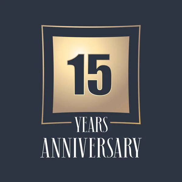 Years Anniversary Celebration Vector Icon Logo Template Design Element Golden — Stock Vector