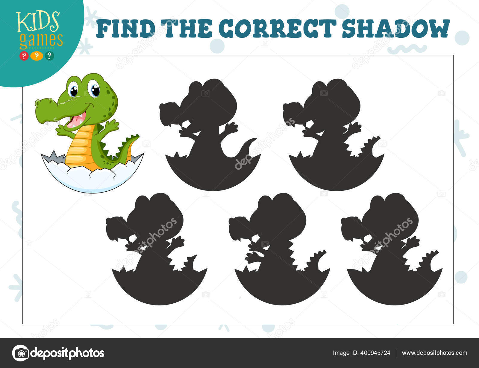 jogo de quebra-cabeça para crianças encontrar a sombra certa