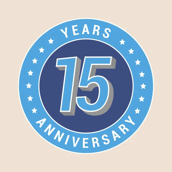 Years Anniversary Vector Icon Emblem Design Element Blue Color Medal — Stock Vector