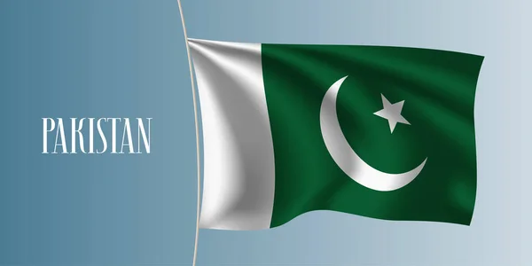 Illustration Vectorielle Drapeau Pakistan Élément Emblématique Design Tant Que Symbole — Image vectorielle