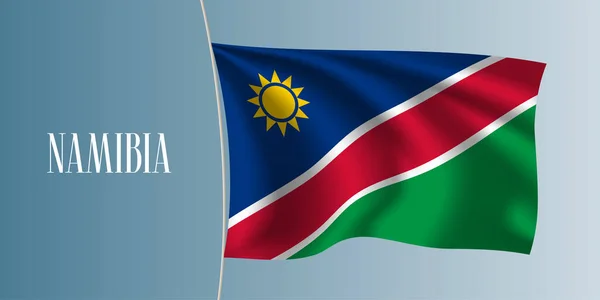 Namibia Sventola Bandiera Vettoriale Illustrazione Elemento Design Iconico Come Simbolo — Vettoriale Stock