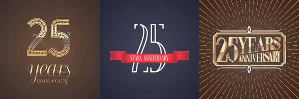 Ans Icône Vectorielle Anniversaire Ensemble Logo Élément Design Graphique Avec — Image vectorielle