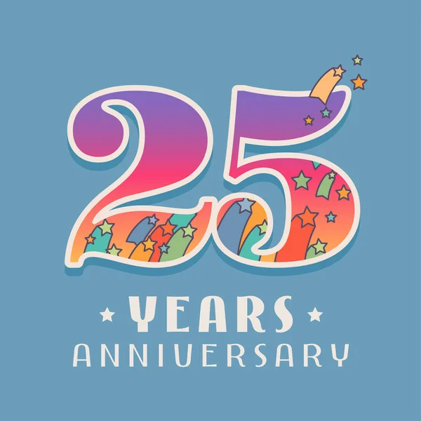 Years Anniversary Celebration Vector Icon Logo Template Design Element Bright — Stock Vector